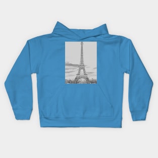 Las torre de francia Kids Hoodie